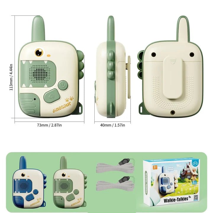 Walkie Talkie Dinosaurios Alcance 300mts Set 2 unidades - Martina Baby & Kids